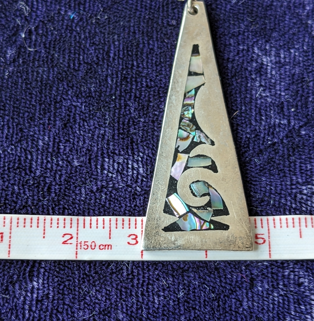 Vintage 925 Sterling Silver Southwestern Drop Earrings By Taxco Mexico - Picture 7 of 8